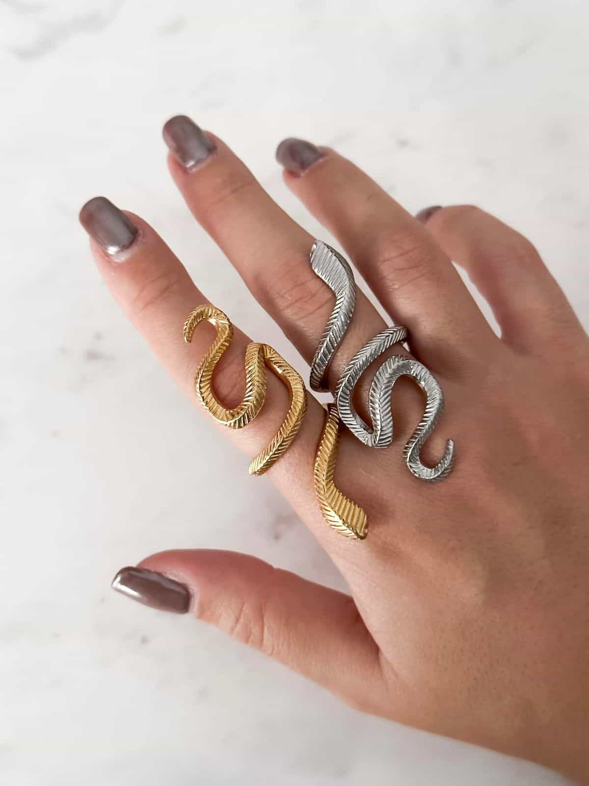 The Textured Cobra Coil Ring