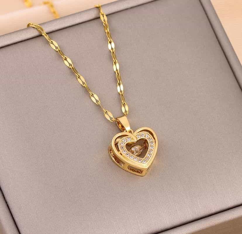 Radiant "Dancing Stone" Heart Pendant