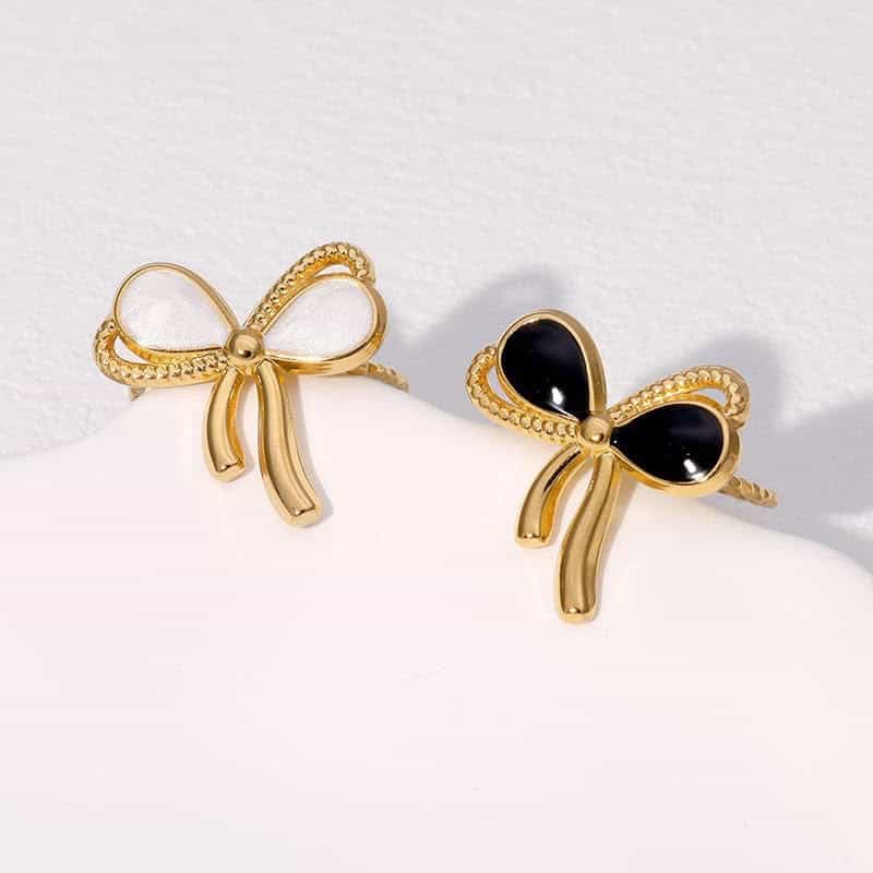 Enamel Bow Statement Ring
