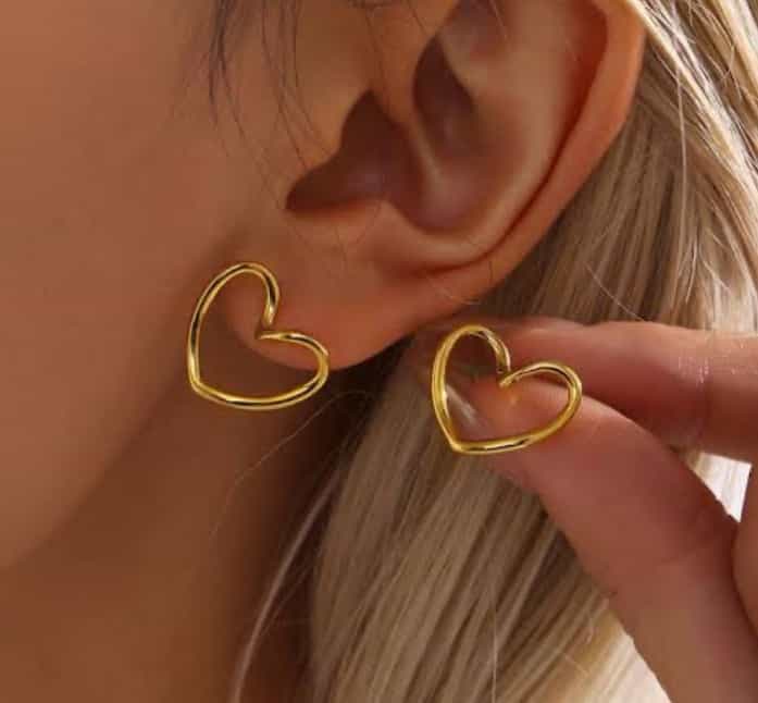 Hollow heart studs